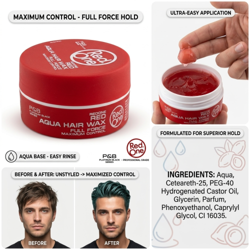Red One Red Aqua Hair Wax Full Force Maximum Control - 150ml