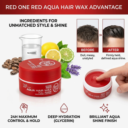 Red One Red Aqua Hair Wax Full Force Maximum Control - 150ml