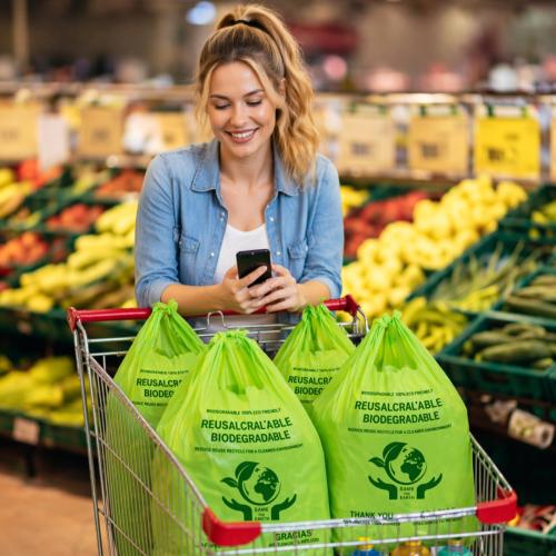 Convenient club biodegradable t-shirt bag 1000ct