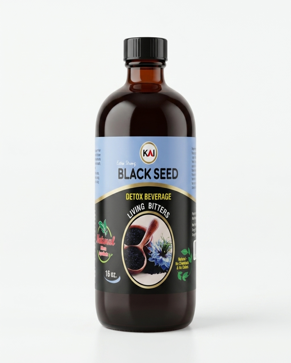 Kai Extra Strong Black Seed Detox Beverage Living Bitters - 16 oz